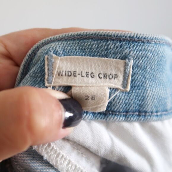 Madewell Wide Leg Crop Jeans - Size 28 - Picture 8 of 8